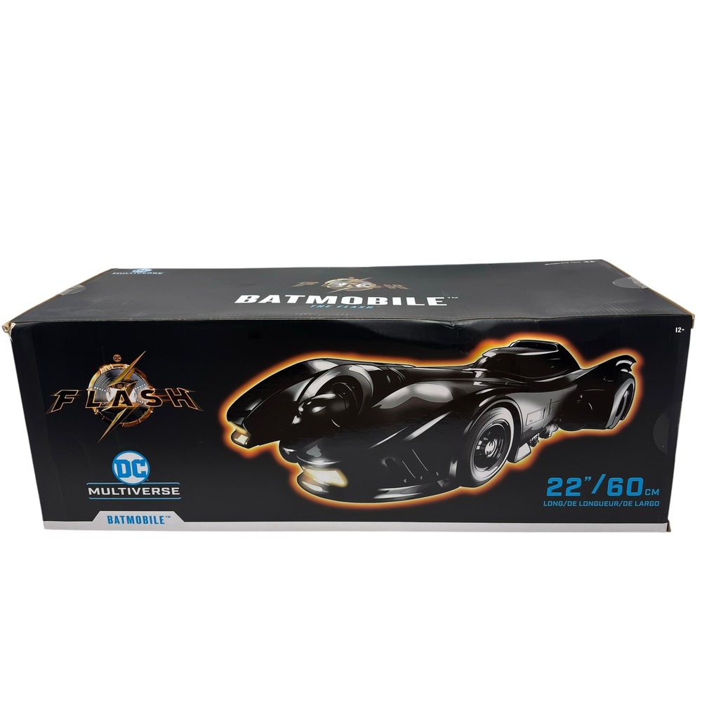 McFarlane DC Multiverse Batmobile The Flash 22" Vehicle 7" Scale Box Damage
